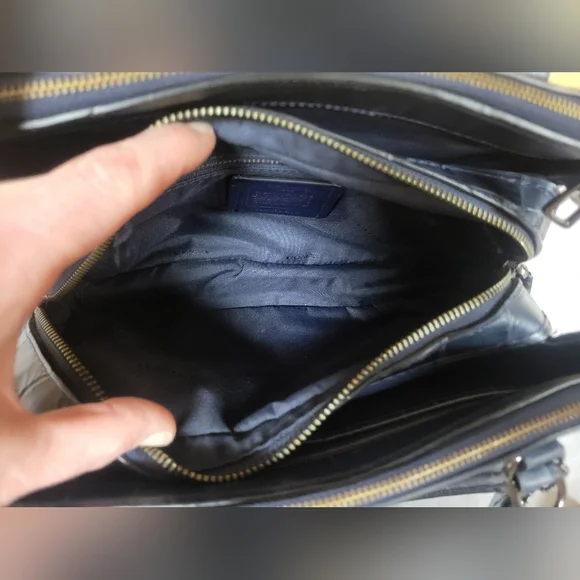 Coach Croc Embossed Leather Brooklyn 28 Caryall - Picture 13 of 16